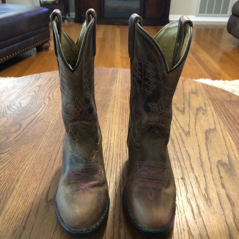 smoky mountain annie western boot round toe, brown distress, style 3551C
